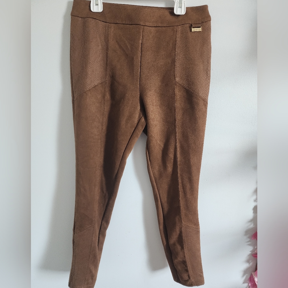 Andrew Marc Brown Cropped Ankle Pants